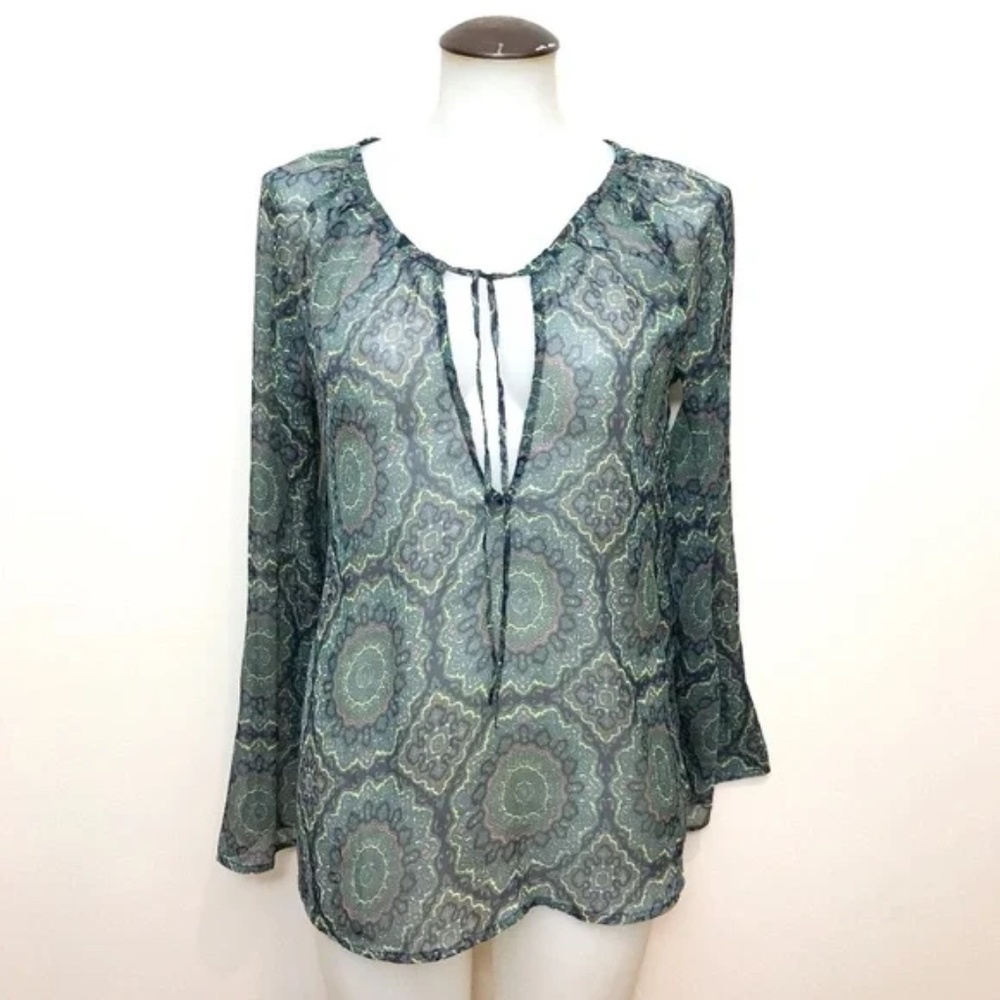 O'neill sheer chiffon boho top 🤍